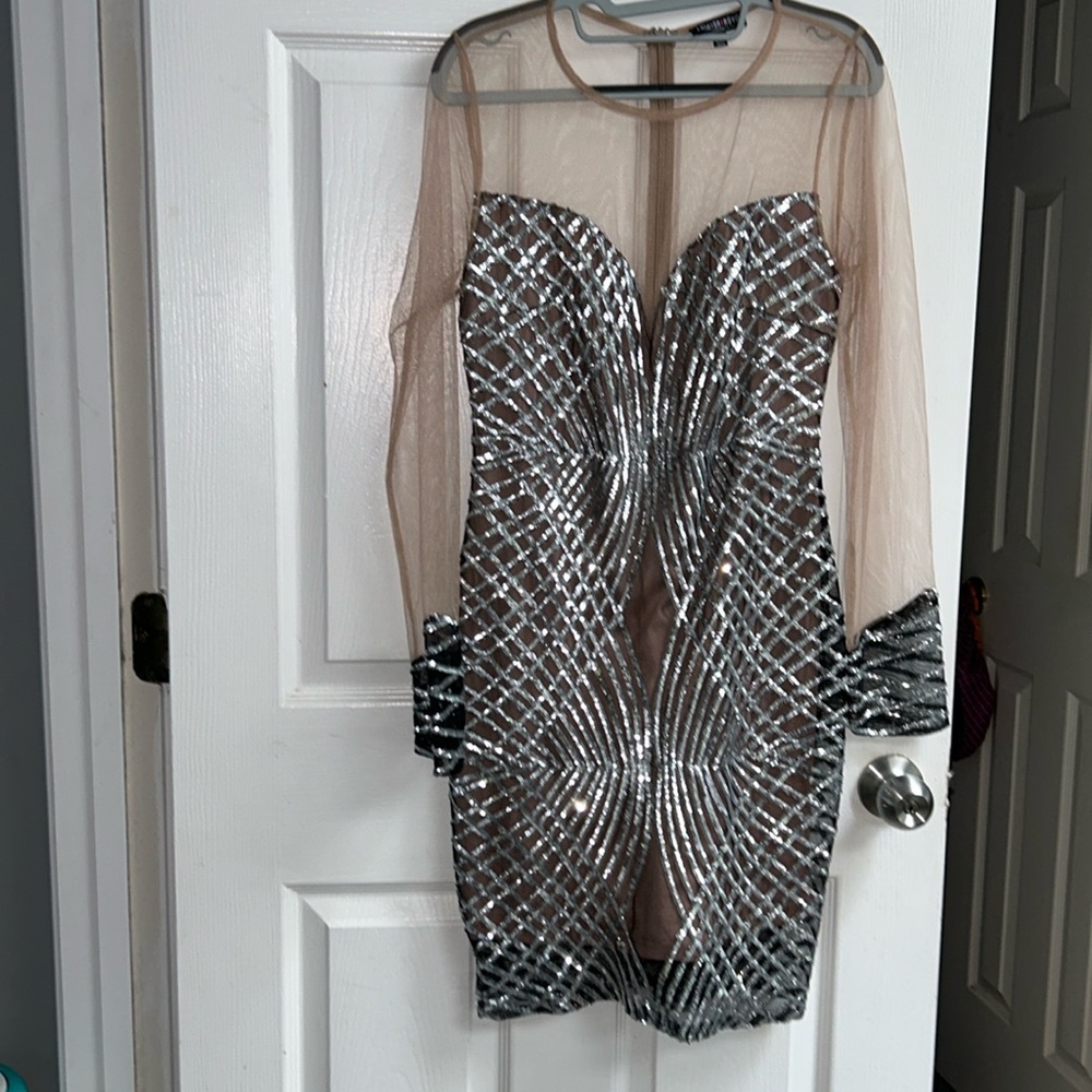 Fashion Nova sequence sheer dress